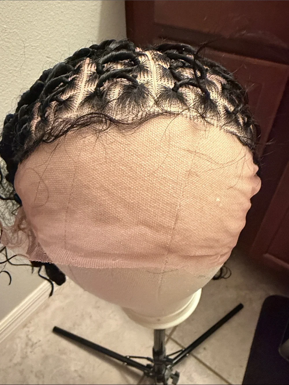 Black Braided Lace Front Wig Cap - Women Hair